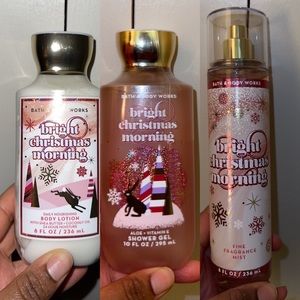 New bath and body works bright Christmas morning set